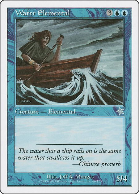 Water Elemental - Starter 1999 Magic: The Gathering trading card