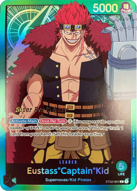 Eustass"Captain"Kid (001) - Super Pre-Release Starter Deck 2: Worst Generation One Piece trading card