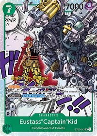 Eustass"Captain"Kid (013) - Super Pre-Release Starter Deck 2: Worst Generation (ST-02 PRE) #ST02-013 - Super Rare One Piece Trading Card