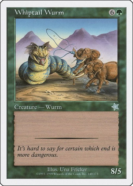 Whiptail Wurm - Starter 1999 Magic: The Gathering trading card