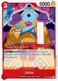 Jinbe - Super Pre-Release Starter Deck 1: Straw Hat Crew (ST-01 PRE) #ST01-005 - Common One Piece Trading Card