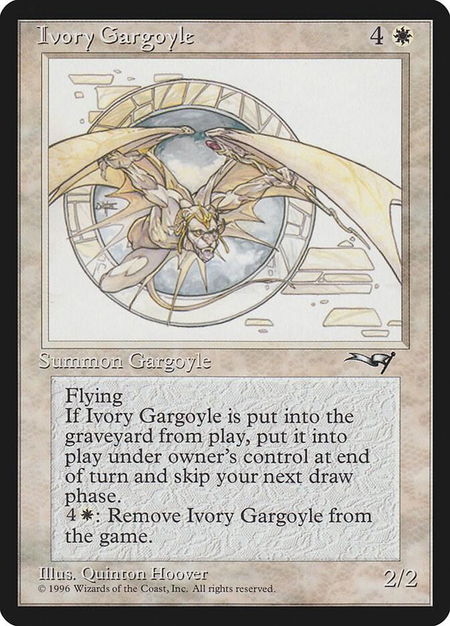 Ivory Gargoyle - Alliances Magic: The Gathering trading card