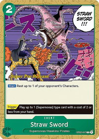 Straw Sword - Super Pre-Release Starter Deck 2: Worst Generation (ST-02 PRE) #ST02-017 - Common One Piece Trading Card