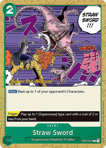 Straw Sword - Super Pre-Release Starter Deck 2: Worst Generation One Piece trading card