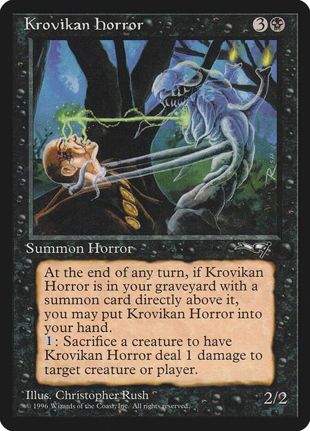 Krovikan Horror - Alliances Magic: The Gathering trading card