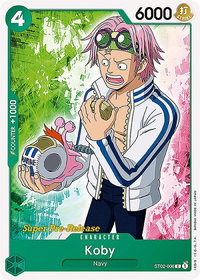 Koby - Super Pre-Release Starter Deck 2: Worst Generation (ST-02 PRE) #ST02-006 - Common One Piece Trading Card