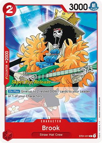 Brook - Super Pre-Release Starter Deck 1: Straw Hat Crew (ST-01 PRE) #ST01-011 - Common One Piece Trading Card