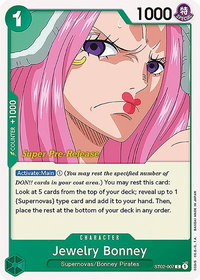 Jewelry Bonney - Super Pre-Release Starter Deck 2: Worst Generation (ST-02 PRE) #ST02-007 - Common One Piece Trading Card