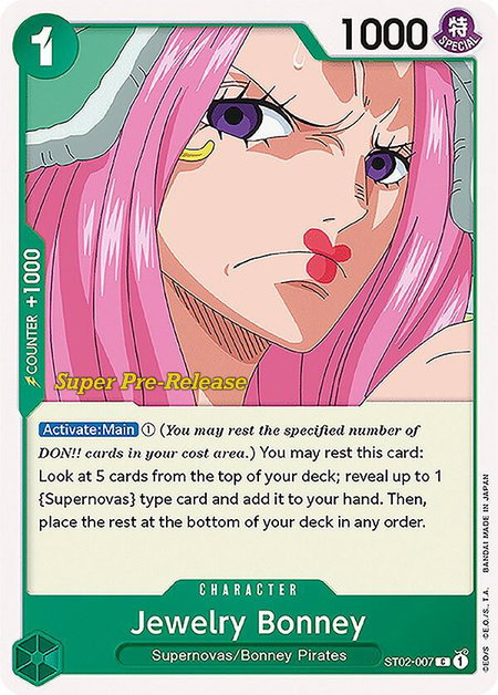 Jewelry Bonney - Super Pre-Release Starter Deck 2: Worst Generation One Piece trading card