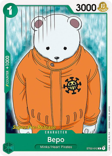 Bepo - Super Pre-Release Starter Deck 2: Worst Generation One Piece trading card