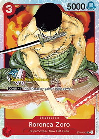 Roronoa Zoro - Super Pre-Release Starter Deck 1: Straw Hat Crew (ST-01 PRE) #ST01-013 - Super Rare One Piece Trading Card