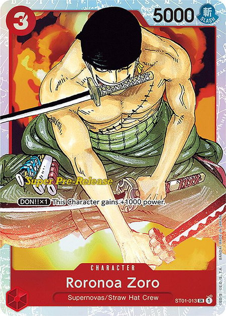 Roronoa Zoro - Super Pre-Release Starter Deck 1: Straw Hat Crew One Piece trading card