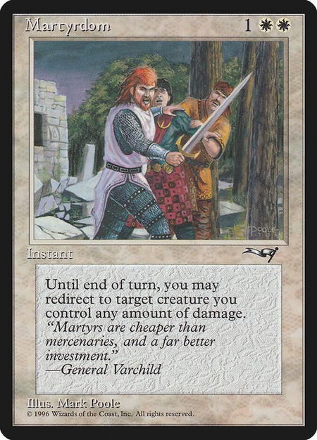 Martyrdom - Alliances Magic: The Gathering trading card
