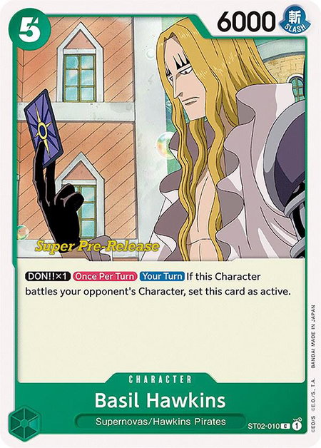 Basil Hawkins - Super Pre-Release Starter Deck 2: Worst Generation One Piece trading card