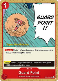 Guard Point - Super Pre-Release Starter Deck 1: Straw Hat Crew (ST-01 PRE) #ST01-014 - Common One Piece Trading Card