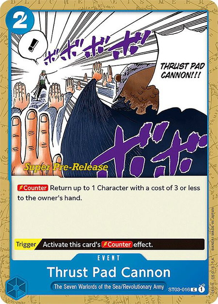 Thrust Pad Cannon - Super Pre-Release Starter Deck 3: The Seven Warlords of the Sea One Piece trading card