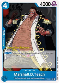 Marshall.D.Teach - Super Pre-Release Starter Deck 3: The Seven Warlords of the Sea (ST-03 PRE) #ST03-014 - Common One Piece Trading Card