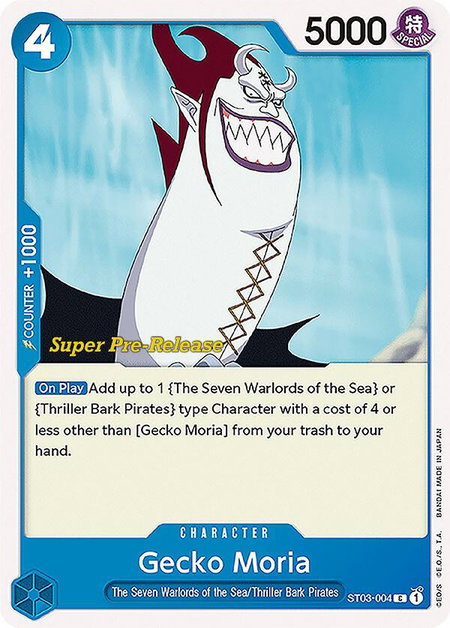 Gecko Moria - Super Pre-Release Starter Deck 3: The Seven Warlords of the Sea One Piece trading card