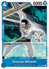 Dracule Mihawk - Super Pre-Release Starter Deck 3: The Seven Warlords of the Sea (ST-03 PRE) #ST03-005 - Common One Piece Trading Card