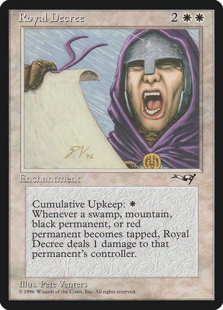 Royal Decree - Alliances Magic: The Gathering trading card
