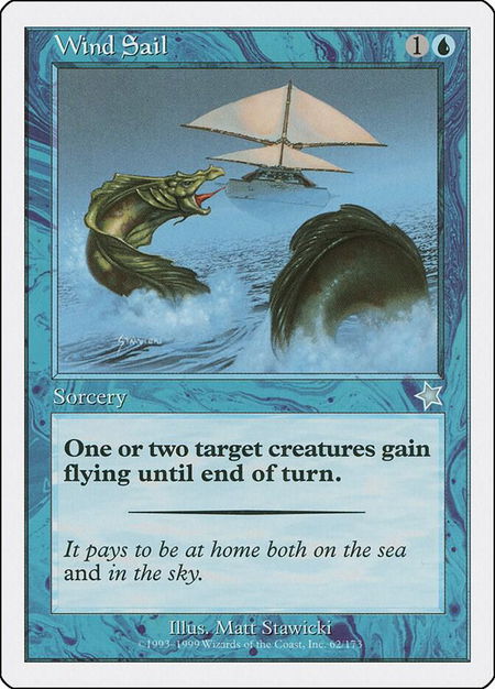 Wind Sail trading card from Starter 1999 Wind Sail - Starter 1999 Magic: The Gathering trading card