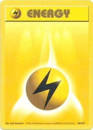Lightning Energy - Base Set Pokémon trading card