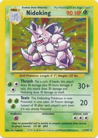 Nidoking - Base Set Pokémon trading card