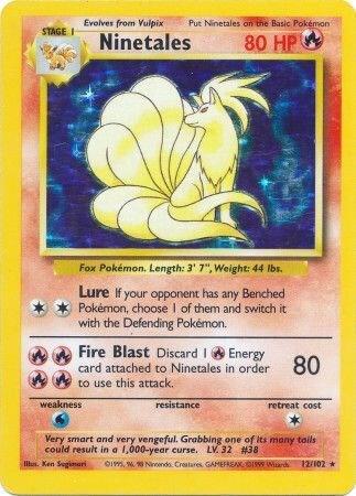 Ninetales - Base Set Pokémon trading card