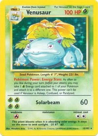 Venusaur - Base Set (BS) #015/102 - Holo Rare Pokémon Trading Card