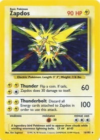 Zapdos - Base Set (BS) #016/102 - Holo Rare Pokémon Trading Card