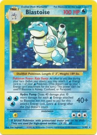 Blastoise - Base Set Pokémon trading card