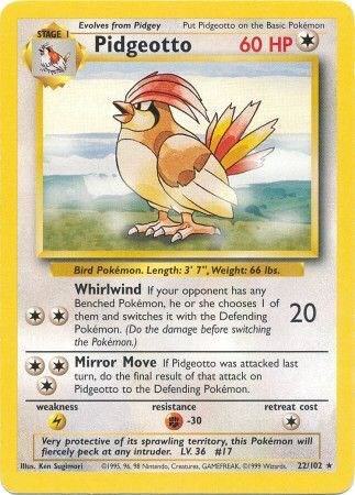 Pidgeotto - Base Set Pokémon trading card