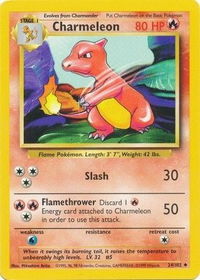 Charmeleon - Base Set (BS) #024/102 - Uncommon Pokémon Trading Card
