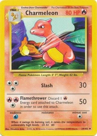 Charmeleon - Base Set Pokémon trading card