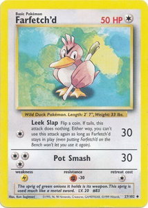 Farfetch'd - Base Set (BS) #027/102 - Uncommon Pokémon Trading Card