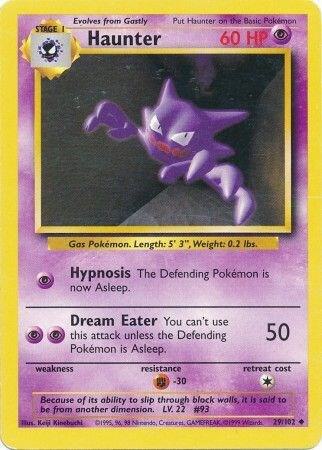 Haunter - Base Set Pokémon trading card