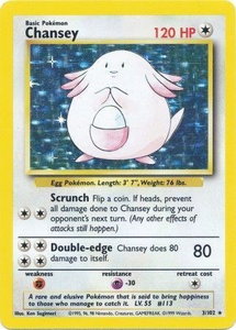 Chansey - Base Set (BS) #003/102 - Holo Rare Pokémon Trading Card
