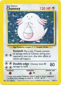 Chansey - Base Set (BS) #003/102 - Holo Rare Pokémon Trading Card