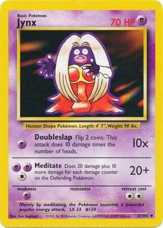 Jynx - Base Set Pokémon trading card
