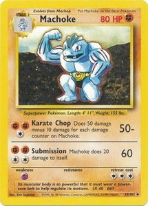 Machoke - Base Set (BS) #034/102 - Uncommon Pokémon Trading Card