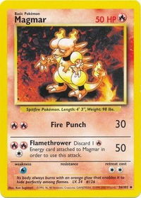 Magmar - Base Set (BS) #036/102 - Uncommon Pokémon Trading Card