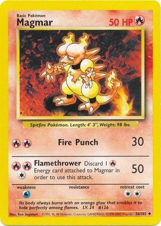 Magmar - Base Set Pokémon trading card