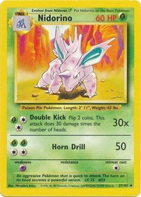 Nidorino - Base Set (BS) #037/102 - Uncommon Pokémon Trading Card