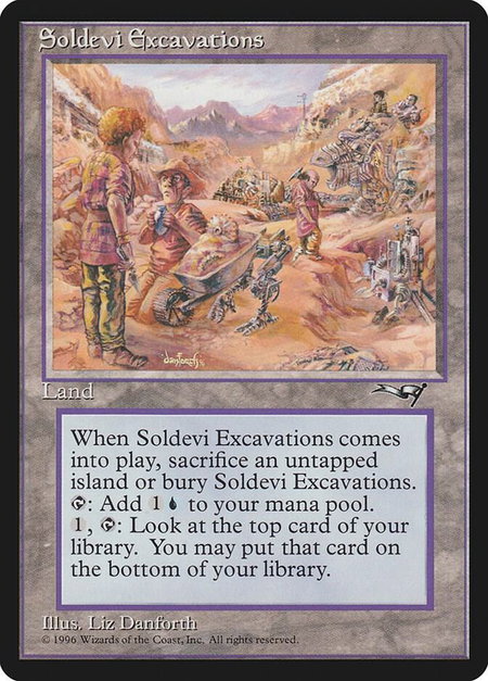 Soldevi Excavations trading card from Alliances Soldevi Excavations - Alliances Magic: The Gathering trading card