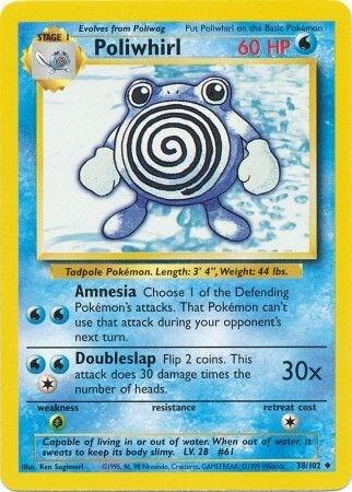 Poliwhirl - Base Set Pokémon trading card