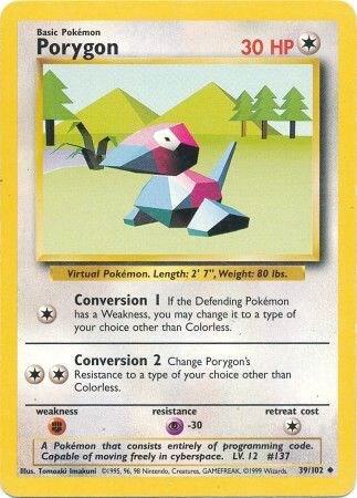 Porygon - Base Set Pokémon trading card
