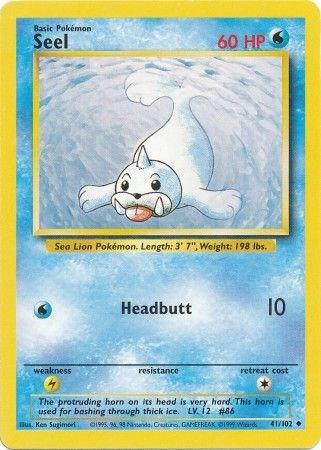 Seel - Base Set Pokémon trading card