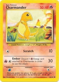 Charmander - Base Set (BS) #046/102 - Common Pokémon Trading Card