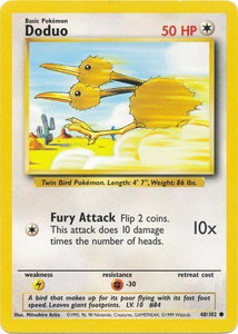 Doduo - Base Set (BS) #048/102 - Common Pokémon Trading Card