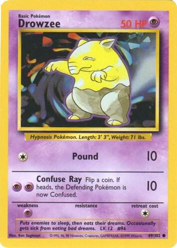 Drowzee - Base Set Pokémon trading card